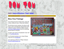 Tablet Screenshot of bontonvintage.com